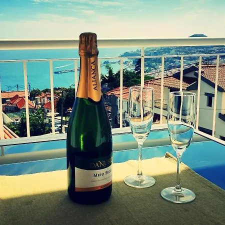 Madeira Mit Blick Auf Den Hafen Vila Funchal (Madeira)